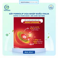 Sắt Bột Ferrolip Uga Nhập Khẩu Italia - Bổ Sung Sắt Dễ Dàng Cho Mẹ Bầu & Người Thiếu Máu - Hộp 20 Gói Tan Ngay Trong Miệng