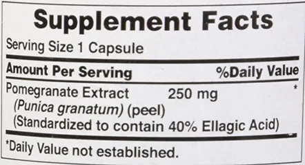 Viên uống tinh chất Lựu đỏ Pomegranate Extract 250mg - Trắng da, chống nắng, giảm nám, hàng nhập Mỹ, 60 viên