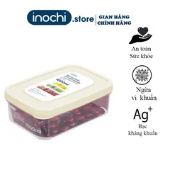 Hộp nhựa bảo quản thực phẩm Inochi 1000ml - Hộp đựng thức ăn an toàn, chất lượng cao, chuẩn Nhật Bản, phù hợp cho mọi gia đình.