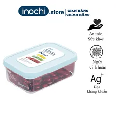 Hộp nhựa bảo quản thực phẩm Inochi 1000ml - Hộp đựng thức ăn an toàn, chất lượng cao, chuẩn Nhật Bản, phù hợp cho mọi gia đình.