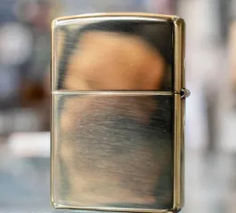 Bật Lửa Zippo 254B Bằng Đồng Vàng Bóng - Thiết Kế Sang Trọng, Khắc Chữ Tùy Chọn, Bảo Hành Trọn Đời, Quà Tặng Độc Đáo