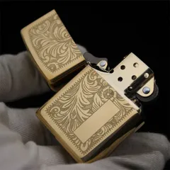 Bật Lửa Zippo 352B - Đồng Vàng Khắc Hoa Văn Ý Chống Gió - Quà Tặng Đặc Biệt cho Người Yêu Thích Bật Lửa Cao Cấp