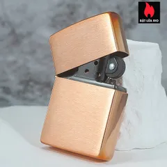 Bật Lửa Zippo Đồng Đỏ Nguyên Khối 48107 - Hộp Quà Tặng Cao Cấp - Ruột Thép Không Gỉ Mạ Đen, Thiết Kế Vintage 2022
