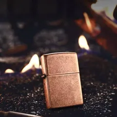 Bật lửa Zippo 301FB Mạ Đồng Đỏ Giả Cổ - Sản Phẩm Nhập Khẩu Mỹ, Bảo Hành Trọn Đời, Quà Tặng Độc Đáo