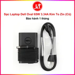 Sạc Laptop Dell Oval Đầu Kim To 19.5V- 3.34A 65W Zin Cũ