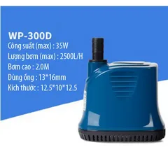 Bơm Hút Đáy SOBO WP 500D - Bơm Chìm An Toàn Đối Với Hồ Cá Cảnh, Hồ Koi, Sân Vườn, Lưu Lượng Cao 4500 Lít/H