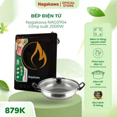 Bếp Điện Từ Đơn Nagakawa NAG0704 (2000W) - Kèm nồi lẩu - BH 12 tháng