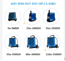 Máy Bơm Hút Đáy SOBO WP 600D - Bơm Chìm Hồ Cá Cảnh, Lưu Lượng Cao và An Toàn, Dùng Cho Hồ Koi và Hòn Non Bộ