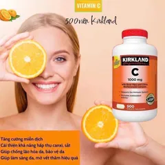 Viên Uống Bổ Sung Vitamin C 1000mg Kirkland Signature - 500 Viên Tăng Cường Miễn Dịch, Chống Oxy Hóa, Hàng Nhập Mỹ