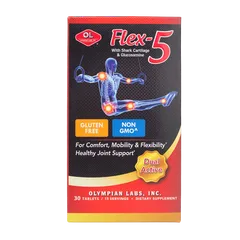 Viên uống Flex-5 Olympian Labs - Hỗ trợ giảm viêm và tái tạo sụn khớp cho người trưởng thành trên 40 tuổi