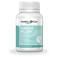 Viên Uống bổ não Healthy Care Ginkgo Biloba 2000 Úc - Hộp 100 viên