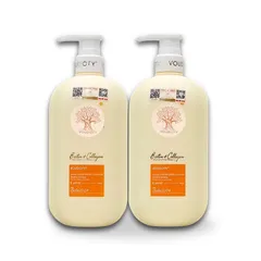 Cặp Dầu Gội Xả Biotin Collagen Voudioty Vàng 500ml Phục Hồi Tóc, Ngăn Gãy Rụng
