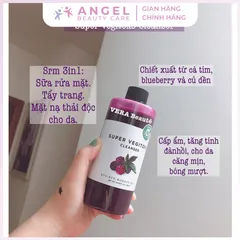 Sữa rửa mặt Super Vegitoks Wonder Bath 300ml Màu Tím