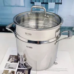 Nồi Inox Đa Năng PDEAMAI 24cm - Nồi Hấp Chân không, Đáy 3 Lớp Siêu Bền, Phù Hợp Mọi Loại Bếp, Tiện Ích Nấu Nướng Hiện Đại