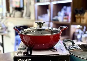 Nồi Chảo Gang Oceno Đỏ Xanh - Đa Năng, Bền Bỉ, Phù Hợp Mọi Loại Bếp, Giữ Nhiệt Tốt Cho Nhà Bếp Hiện Đại
