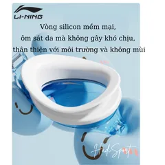 Kính Bơi Trẻ Em LI-NING Chống Nước Chống Sương Mù - Góc Nhìn Rộng, Kèm Nút Bịt Tai, Dành Cho Trẻ Từ 3-10 Tuổi, Mẫu LNJV246