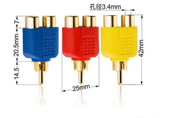 Jack Chia AV (RCA) Từ 1 Ra 2 Hoa Sen - Chia Tín Hiệu Âm Thanh Chất Lượng Cao, Kiểu Dáng Tiện Lợi, Dễ Sử Dụng