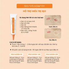 Gel Xoá Sẹo Strataderm Thụy Sĩ - Điều Trị Sẹo Lồi, Sẹo Lõm, Sẹo Thâm, Giảm Đỏ Da và Ngăn Ngừa Sẹo Mới