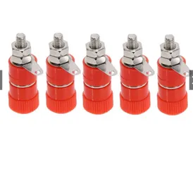 Bộ 5 Trạm Loa Ổ Cắm Chuối Màu Đỏ & Đen 4mm - Thiết Bị Âm Thanh Chuyên Dụng, Kết Nối Ổn Định, Đem Lại Âm Thanh Sống Động