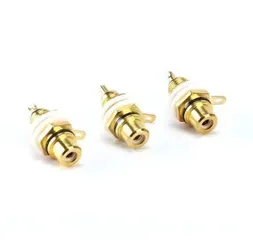Bảng Điều Khiển Âm Thanh RCA Mạ Vàng - 4 Cái Jack Terminal Nữ Kết Nối Chất Lượng Cao cho Hệ Thống Âm Thanh Nhà Bạn