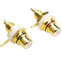Bảng Điều Khiển Âm Thanh RCA Mạ Vàng - 4 Cái Jack Terminal Nữ Kết Nối Chất Lượng Cao cho Hệ Thống Âm Thanh Nhà Bạn
