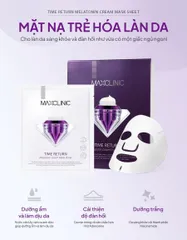 Mặt Nạ Dưỡng Da Maxclinic Time Return Mela Tonin - Hộp 4 Miếng Giúp Sáng Da, Cung Cấp Độ Ẩm và Trẻ Hóa Da