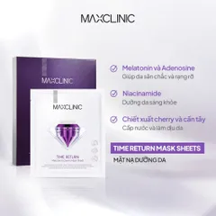 Mặt Nạ Dưỡng Da Maxclinic Time Return Mela Tonin - Hộp 4 Miếng Giúp Sáng Da, Cung Cấp Độ Ẩm và Trẻ Hóa Da