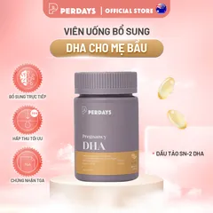 DHA Bầu Từ Tảo Biển PERDAYS - Sn2 DHA Hỗ Trợ Phát Triển Trí Não & Thị Giác Thai Nhi - Vitamin Cho Mẹ Bầu An Toàn và Hiệu Quả