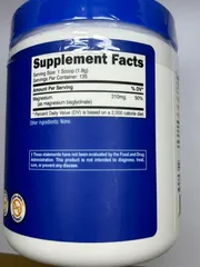NUTRICOST- MAGNESIUM BISGLYCINATE-210MG-250GRS (Bột) - HỔ TRỢ CƠ XƯƠNG-TIM MẠCH-THẦN KINH
