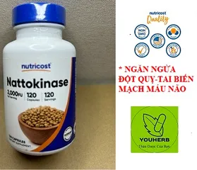 Nattokinase Nutricost 100mg - Viên Uống Hỗ Trợ Sức Khỏe Tim Mạch & Tuần Hoàn Máu - Ngăn Ngừa Cục Máu Đọng