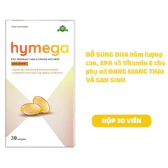 Viên uống bổ sung DHA Aplicaps Hymega 30 viên cho bà bầu - Hỗ trợ phát triển trí não thai nhi, an thai và ngừa trầm cảm sau sinh