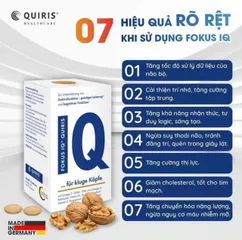 Viên Uống Bổ Não Quiris Fokus IQ (120 Viên) - Tăng Trí Nhớ, Hỗ Trợ Tập Trung & Giảm Stress - Sản Phẩm Chính Hãng Từ Đức
