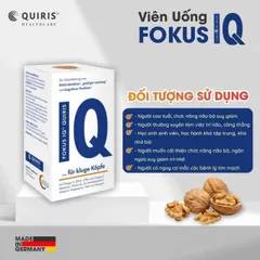 Viên Uống Bổ Não Quiris Fokus IQ (120 Viên) - Tăng Trí Nhớ, Hỗ Trợ Tập Trung & Giảm Stress - Sản Phẩm Chính Hãng Từ Đức