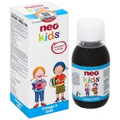 Neo Kids Omega 3 DHA - Bổ sung Dầu Cá Cho Trẻ Từ 3 Tháng, Hỗ Trợ Phát Triển Trí Não, Thị Lực và Ghi Nhớ 150ml
