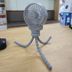 Quạt Tích Điện Cầm Tay Octopus Fan Kèm Chân Kẹp Đa Năng - Quạt Mini Di Động Siêu Mát, Tiện Lợi Cho Bé và Văn Phòng