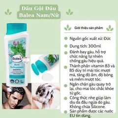 [Hàng Đức] Dầu Gội Giảm Gàu Balea Anti Schuppen 300ml – Sạch Gàu, Ngừa Ngứa, Da Đầu Khỏe Mạnh!