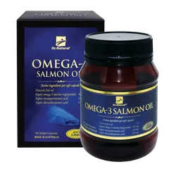 Viên Dầu Cá Hồi Úc Dr Natural Omega 3 Salmon Oil 1000mg - Hộp 180 Viên Giúp Bổ Sung Omega 3 Tốt Cho Mắt, Não, Tim Mạch