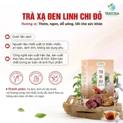 Trà xạ đen linh chi đỏ 9 vị TRATOSA hỗ trợ tiêu u lành, thải độc gan