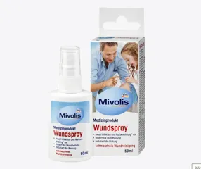 Xịt Khử Trùng và Làm Lành Vết Thương Mivolis WundSpray 50ml - Chăm Sóc Vết Thương An Toàn Cho Gia Đình, Không Chứa Cồn, Dễ Sử Dụng