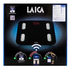 Cân Điện Tử Thông Minh Laica PS7015 - Cân Đo 6 Chỉ Số Cơ Thể, Kết Nối Bluetooth Với Ứng Dụng Laica Home Wellness