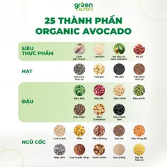 Combo 2 Hộp Sữa Hạt Ngũ Cốc Organic Avocado 625g - BCAAs Duy Trì Sức Khỏe Khối Cơ, Tự Nhiên và Ít Đường
