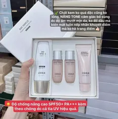 Set Kem chống nắng OHUI Day Shield Perfect Sun Black
