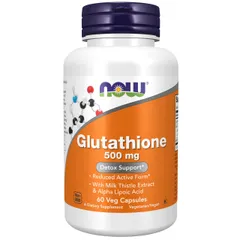 Viên uống Glutathione 500mg Nowfoods - Hỗ trợ trắng da, chống oxy hóa, tăng đề kháng - 30 viên nang cứng Mỹ