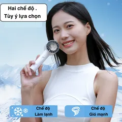 Quạt Mini Tích Điện Cầm Tay FS16 - Quạt Cao Tốc Có Chế Độ Chườm Lạnh, Dễ Dàng Mang Theo, Sảng Khoái Ngay Lập Tức