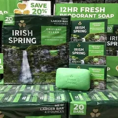 Xà Bông Irish Spring Dạng Cục (Xanh Lá) 113G - Sản Phẩm Tươi Mát, Làm Sạch Da, Phù Hợp Với Mọi Loại Da, Thư Giãn Hàng Ngày