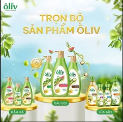 Dầu Gội Dưỡng Tóc Oliv 650ml - Giúp Phục Hồi và Dưỡng Ẩm Tóc Khỏe Mạnh, Tặng Kèm Sữa Tắm 250ml, Thích Hợp Mọi Loại Tóc