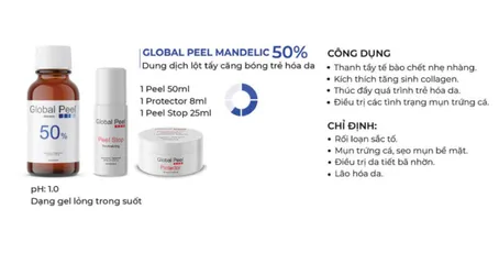 Set Peel Căng Bóng Trẻ Hoá Da Mesotech 50% - Tẩy Da Chết Mandelic Acid Cho Làn Da Đẹp Mịn Màng, Tăng Độ Đàn Hồi