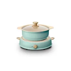 Nồi Lẩu Điện IRIS OHYAMA IHLP-R14C - Nồi Cảm Ứng Từ Đa Năng, 200W, Hồng/Xanh/Trắng, Sản Phẩm Chính Hãng Nhật Bản