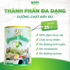 Sữa Hạt Ngũ Cốc 25 Green Nutri Có Chứa Tảo Xoắn Spirulina - Thức Uống Lành Mạnh, Giàu Dinh Dưỡng, Dạng Lon 750g