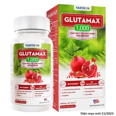 Viên Uống Trắng Da Glutathione Glutamax 1000mg - Hỗ Trợ Làm Sáng Da, Mờ Nám, Chống Oxy Hóa - Hộp 30 Viên Bổ Sung Dinh Dưỡng